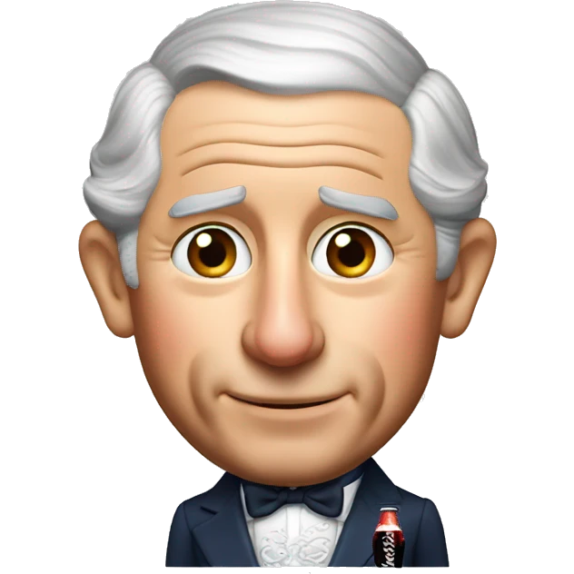 Prince Charles drinking coca cola emoji