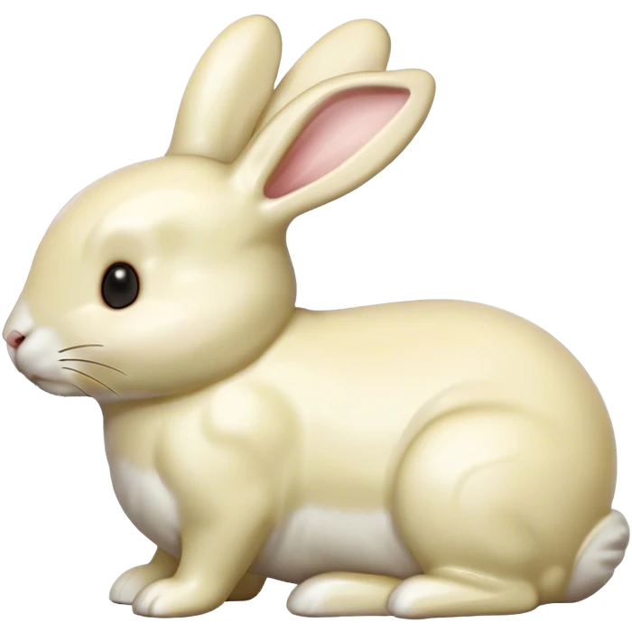 white chocolate bunny emoji