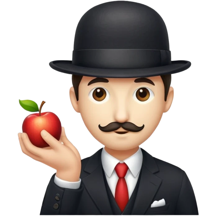 Magritte “the son of man”  emoji