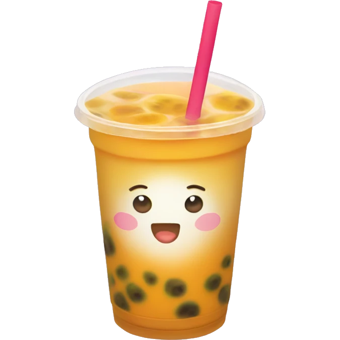 Aesthetic passion fruit bubble tea  emoji