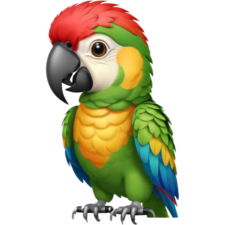 Parrot speaking into mic emoji