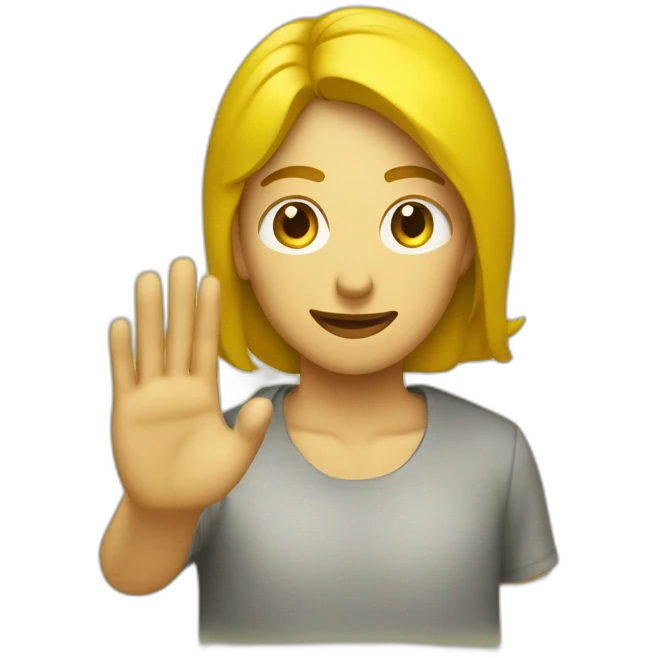 Homme jaune qui sert la main à une femme jaune  emoji