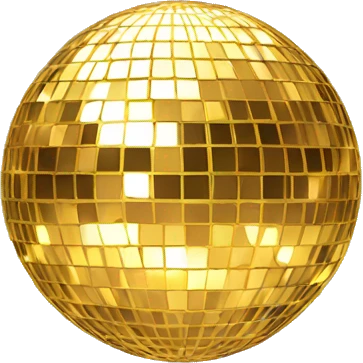 gold disco ball emoji