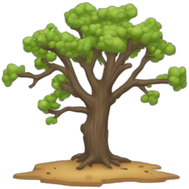 a dead tree or arid land emoji