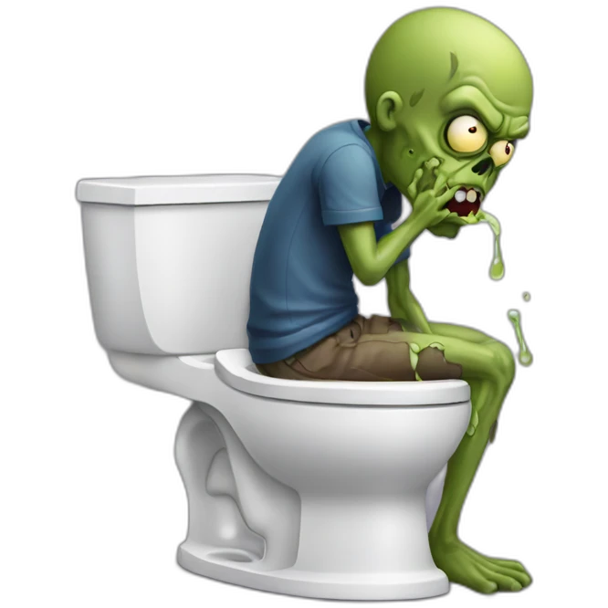 zombie peeing emoji