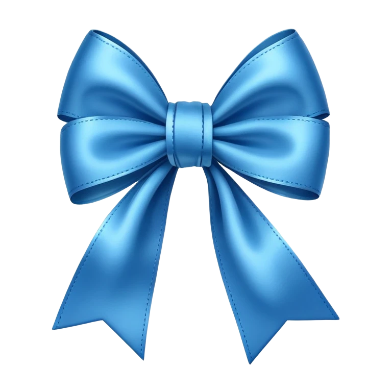 blue bow emoji