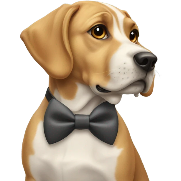 Dog wearing a bow tie  emoji