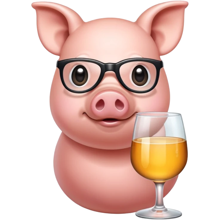 Cerdo y vaso emoji