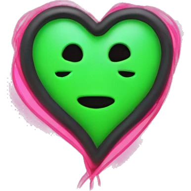 Neon heart  emoji
