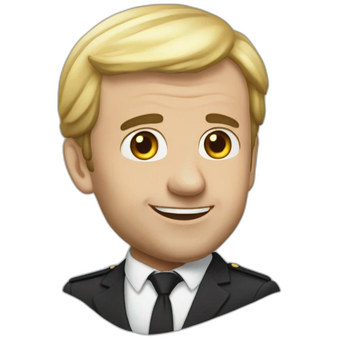 Macron bois du coca emoji
