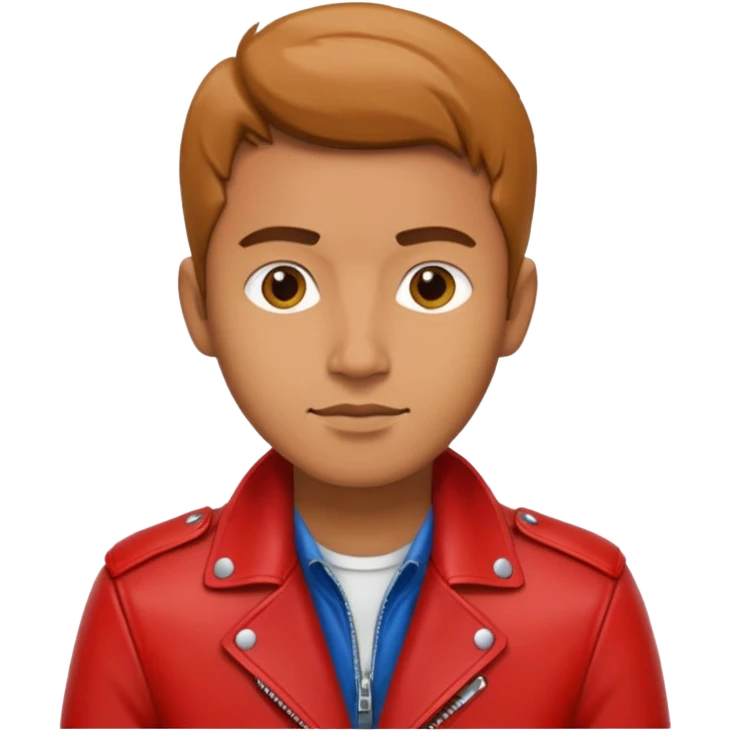 Motorbiker man with red leather jacket emoji