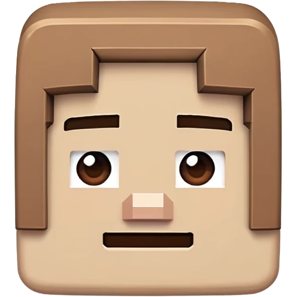 Minecraft character with a happy expression emoji