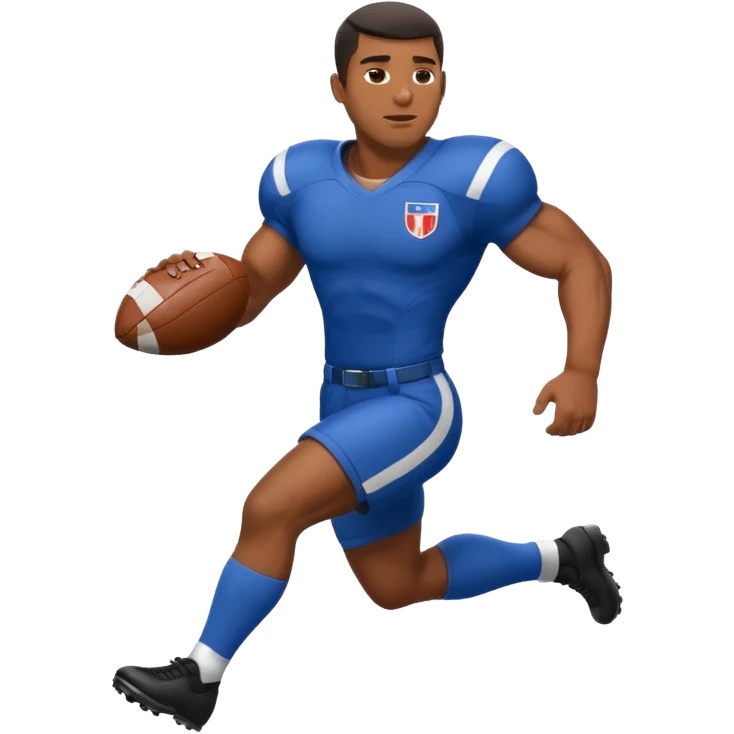 Black man playing football emoji