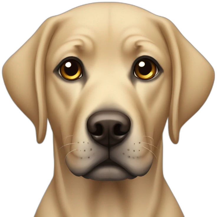 Black sad black eyes Labrador dog emoji