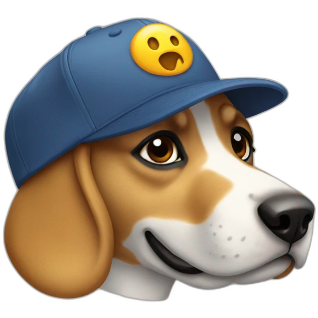 Perro con gorra emoji