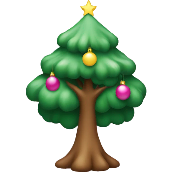 Pinker christbaum emoji