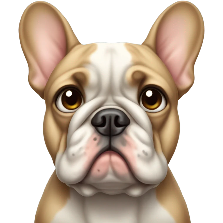 A sad lonely, French bulldog emoji