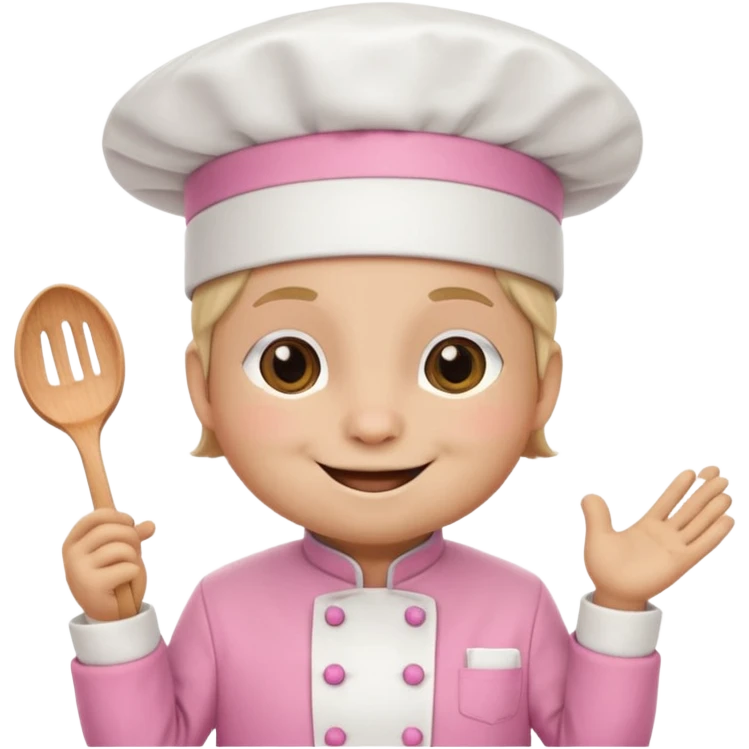 animal with pink chef costume emoji