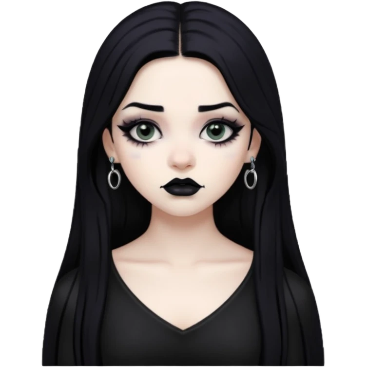 Goth pierced girly girl emoji