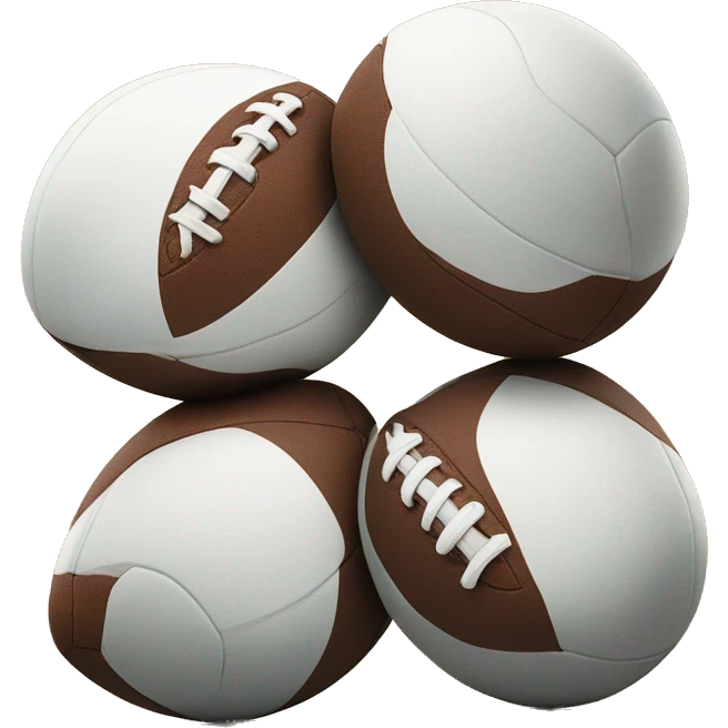 3 footballs on top of each other emoji