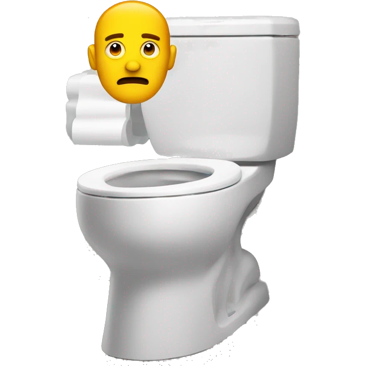Man head on a toilet ( skibidi toilet ) emoji