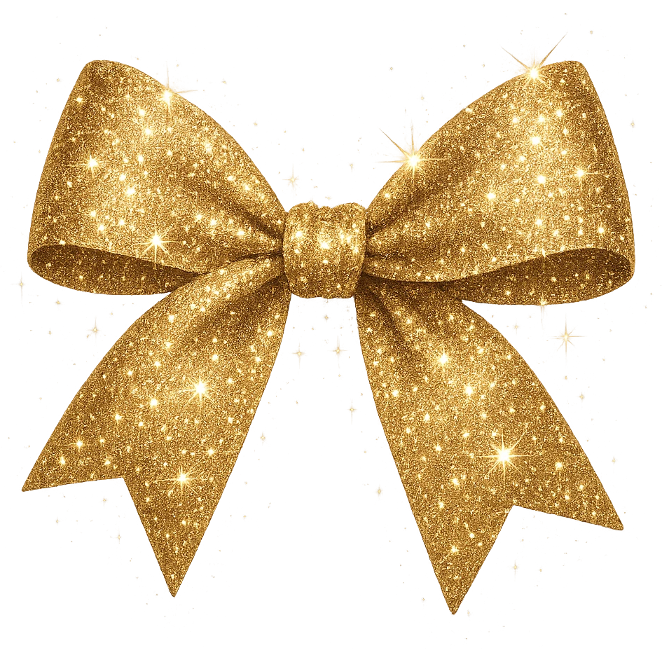 sparkling bow, glamorous and stylish emoji