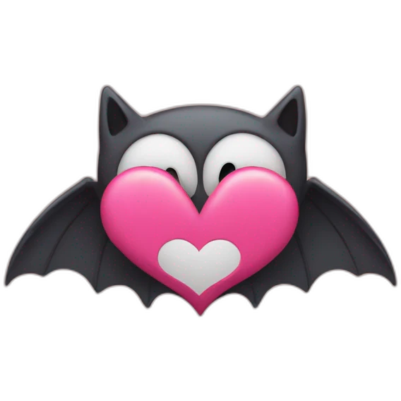 chauve souri avec coeur emoji