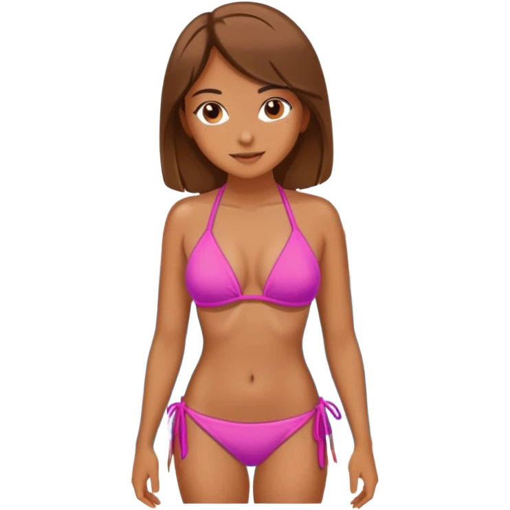 Girl in bikini by pool emoji