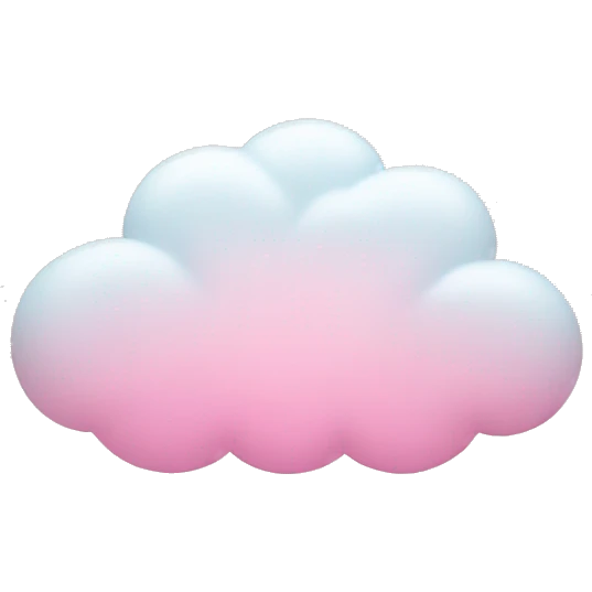 a cloud with light pink hearts around it emoji