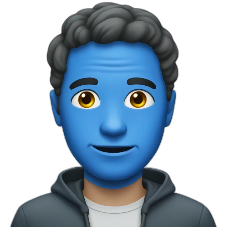 blue man emoji