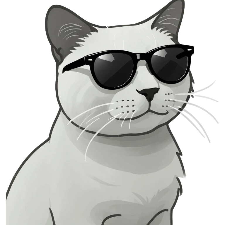 Cat with sunglasses emoji