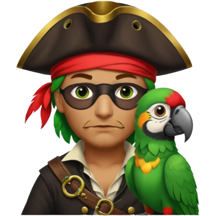 pirate and parrot emoji