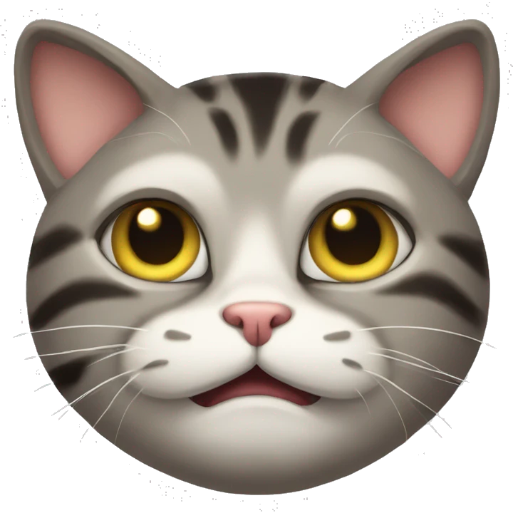 funny cat with wow face  emoji