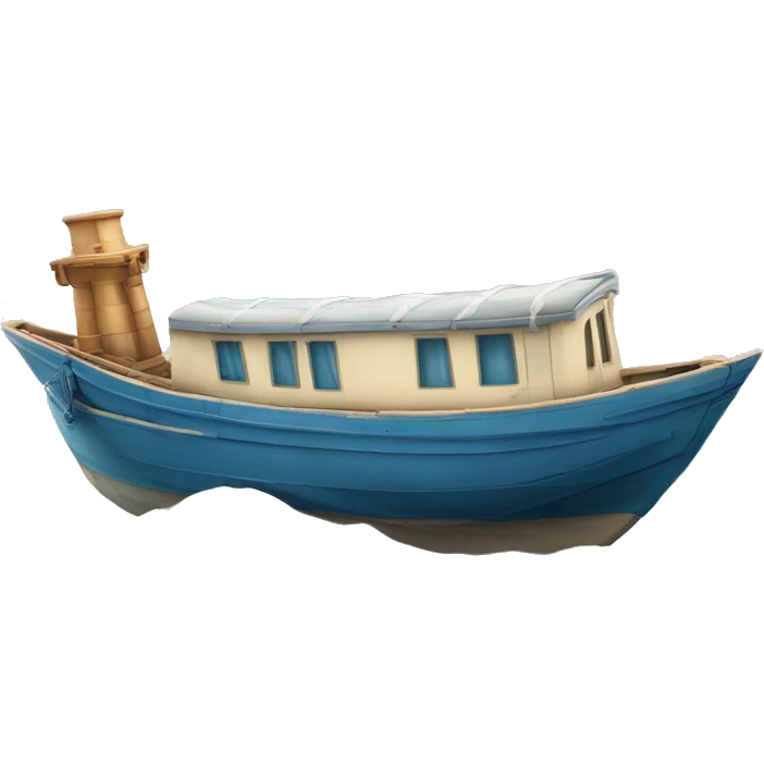 Bateau épave sous l'eau au fond de la mer emoji