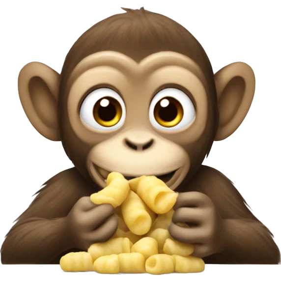 Monkey eating gnocchi  emoji