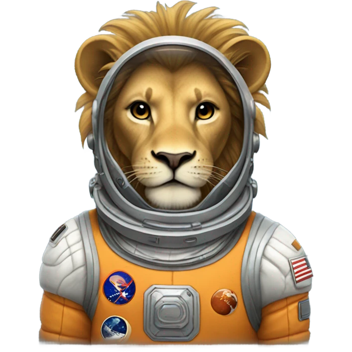 Lion astronaut  emoji