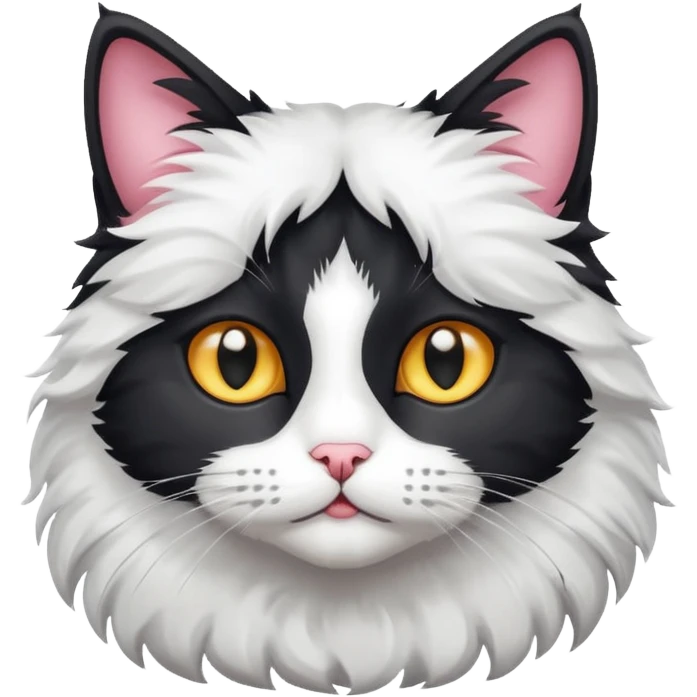 black and white cat emoji