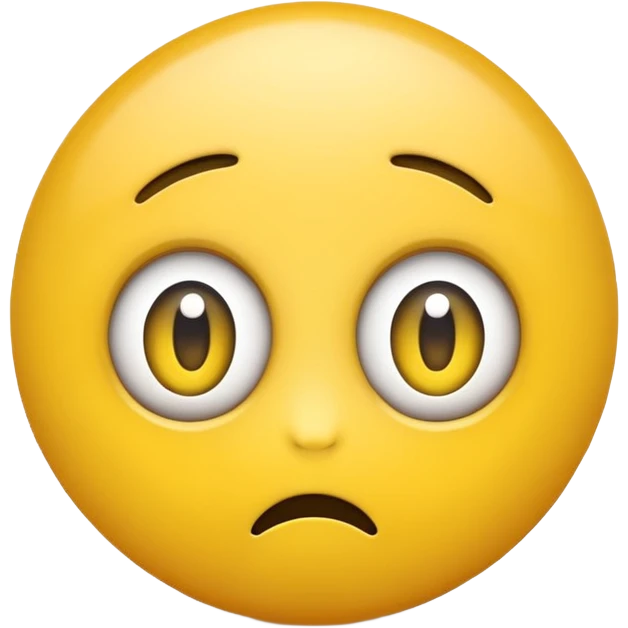 Wide eyes / Shadow to represent fear. make it a yellow emoji emoji