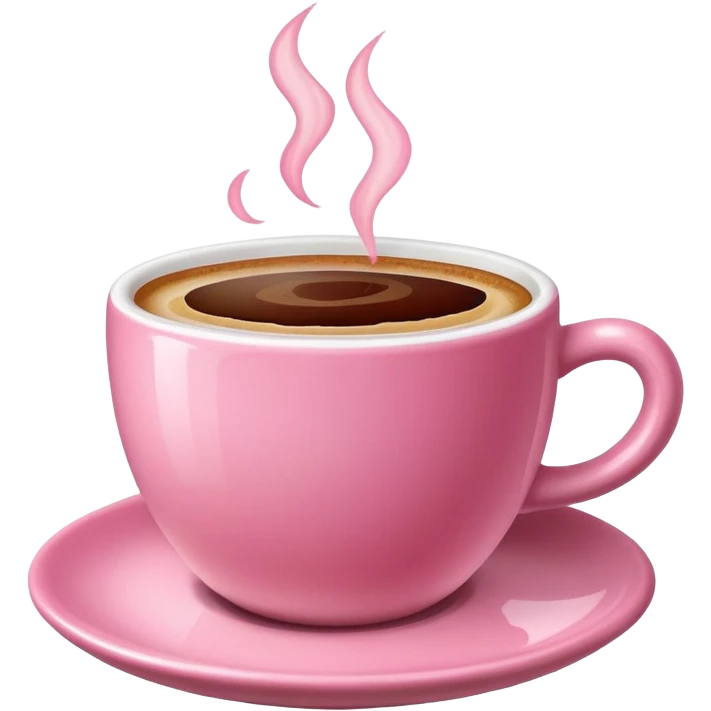 a cup of pink coffee emoji