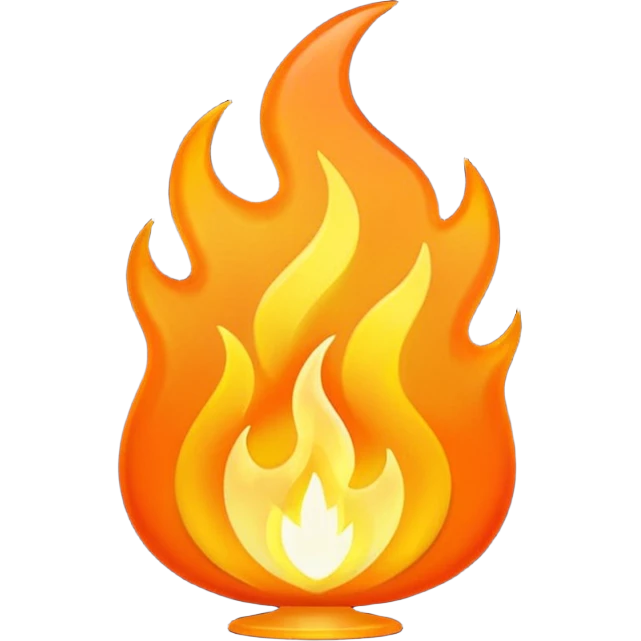 Flame flat  emoji