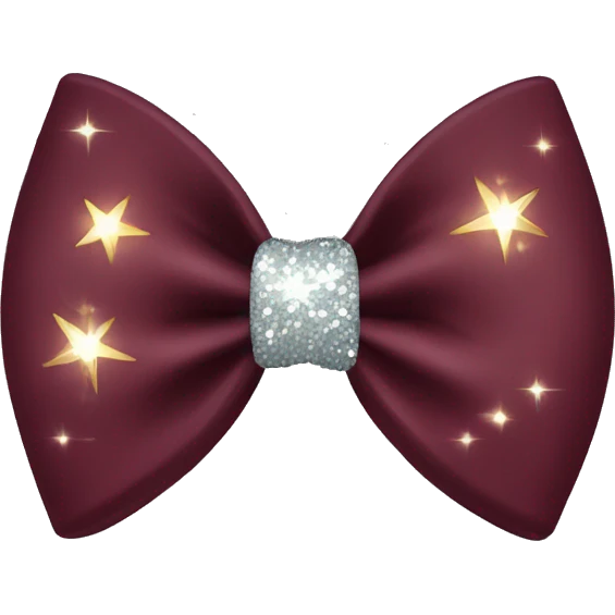 Maroon bow with sparkles  emoji