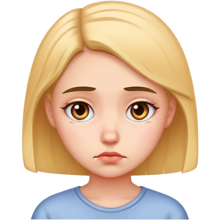 Girl sad emoji