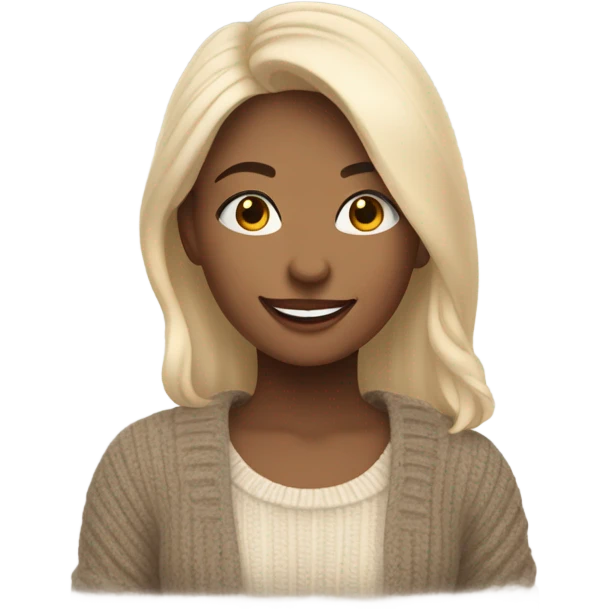 Cozy white girl emoji