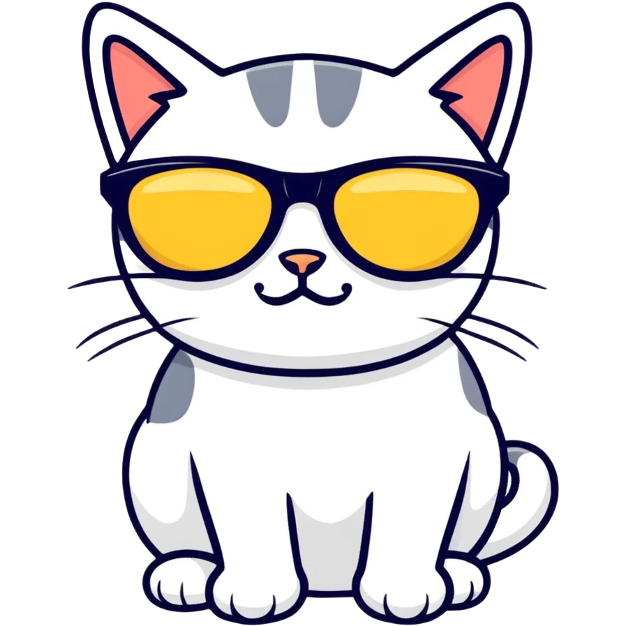 Cat with sunglasses emoji