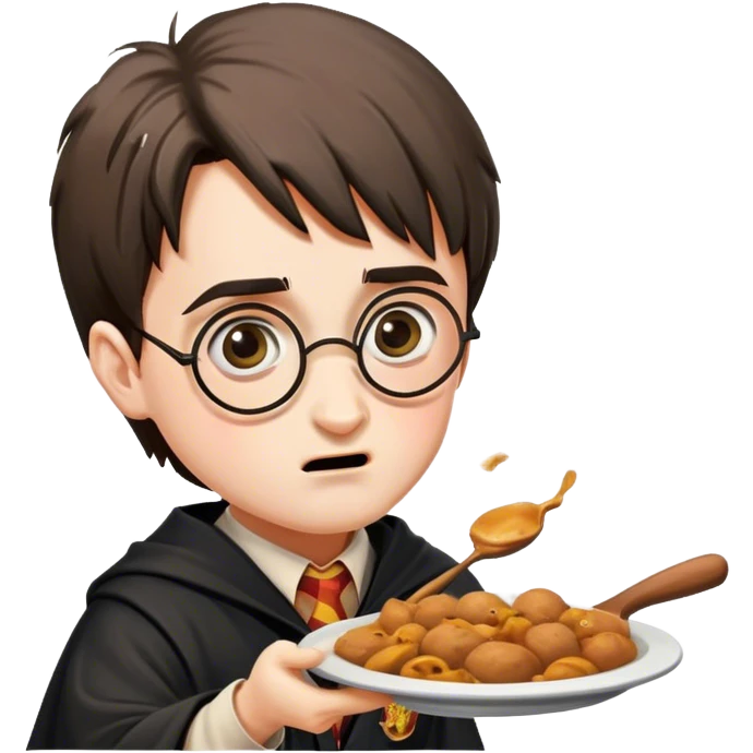 harry potter starting a food fight emoji