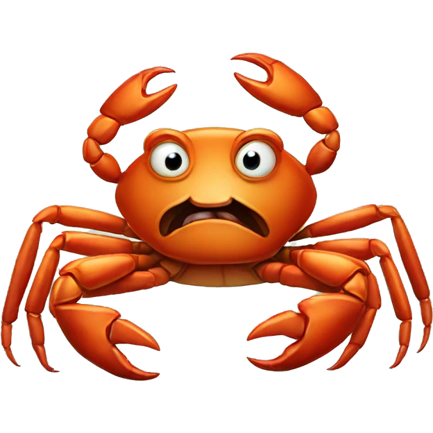 a crab smoking cigarrete emoji