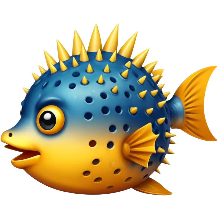 Blowfish with spikes emoji