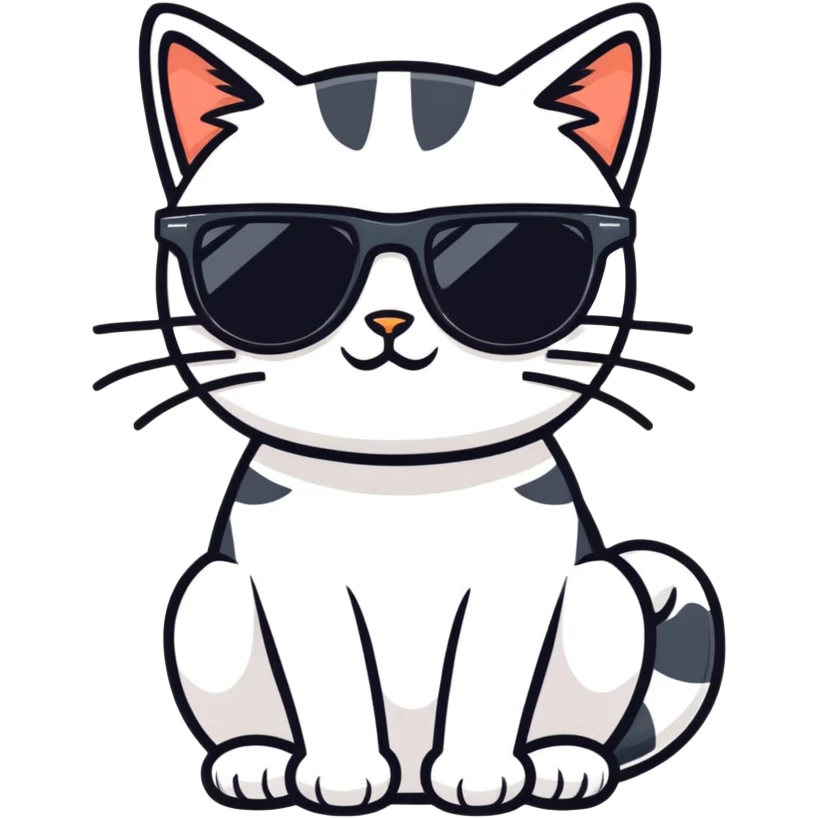 Cat with sunglasses emoji