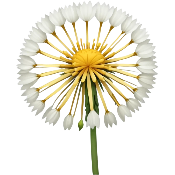 Dandelion flower emoji in white colour looks aesthetic edit better different styles types  emoji