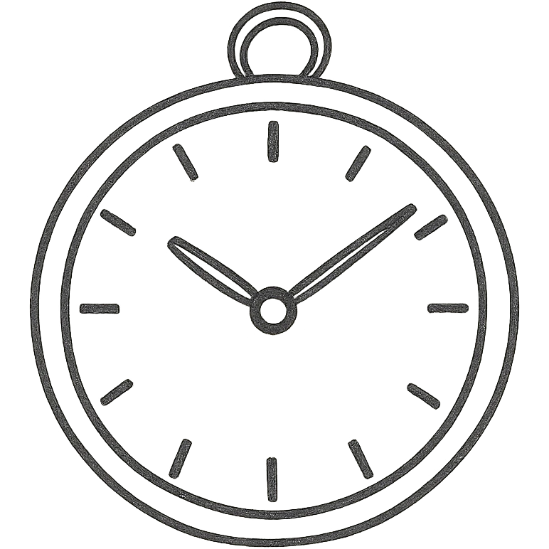 red wall clock emoji